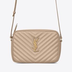 YSL Saint Laurent Lou Camera bag - Dark Beige with tassel